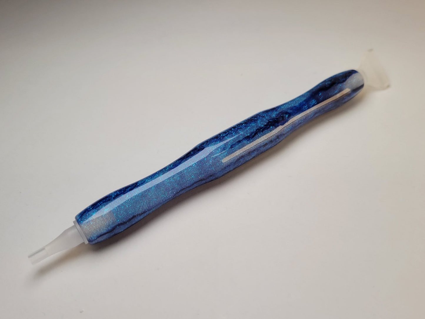 Diamond Painting Stift - Schillerndes Blau - mit Drehaufsätzen