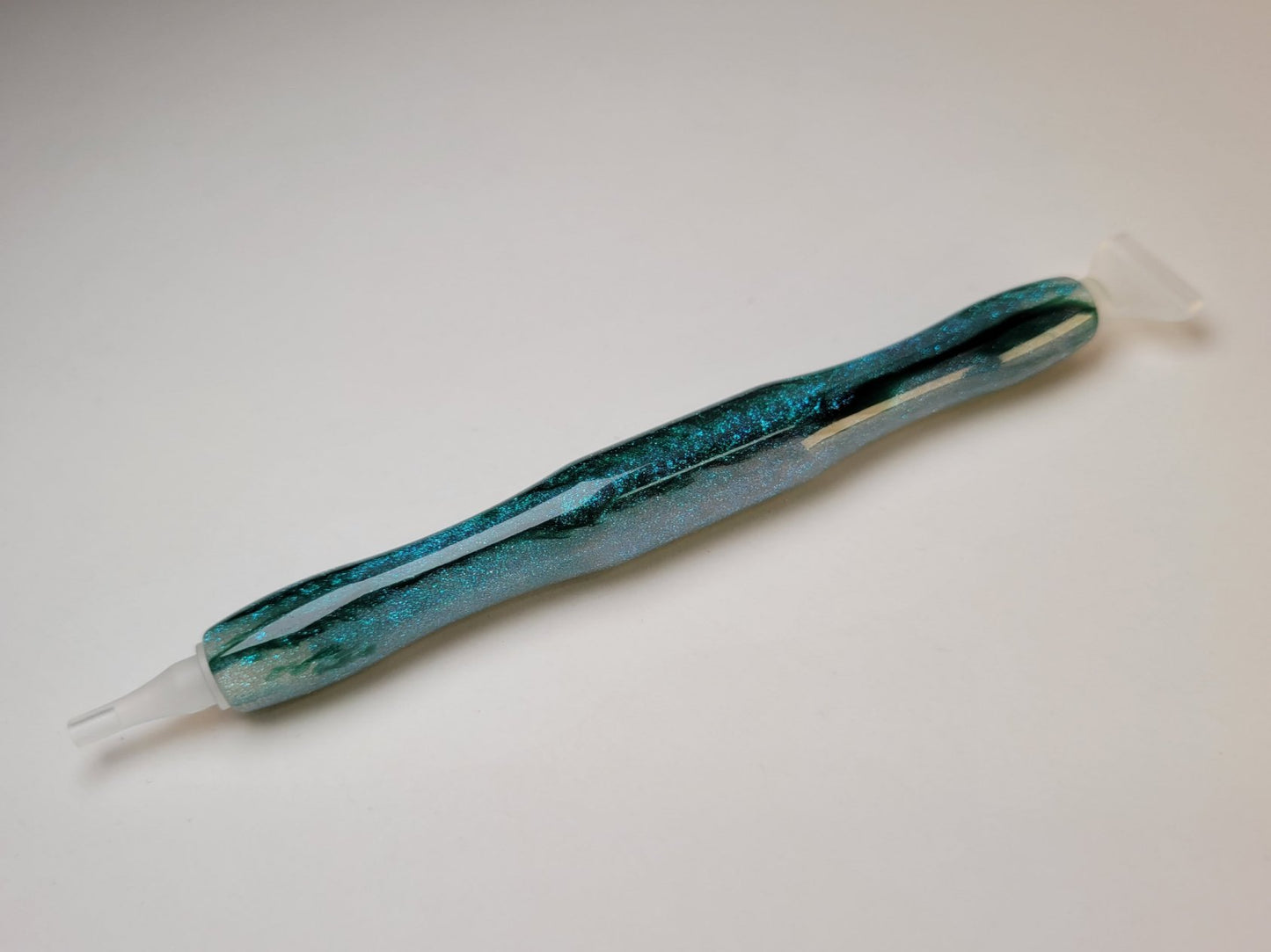 Diamond Painting Stift - Schillerndes Grün - mit Drehaufsätzen