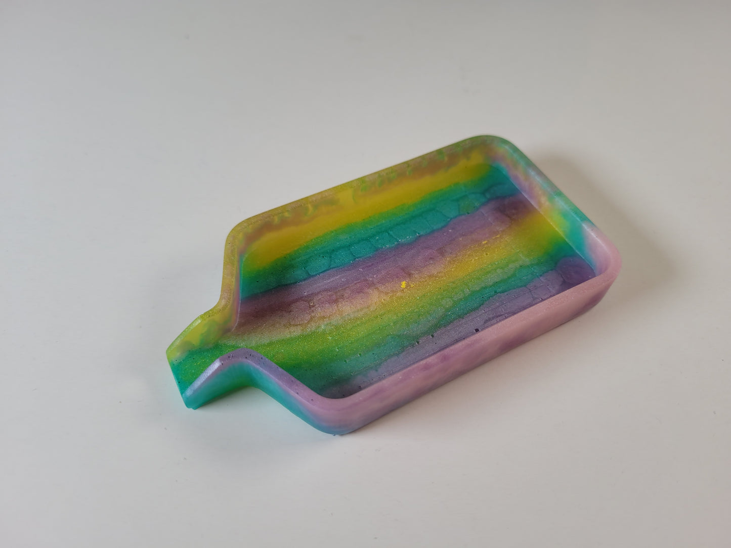 Epoxidharz Schiffchen - Regenbogen - Größe M