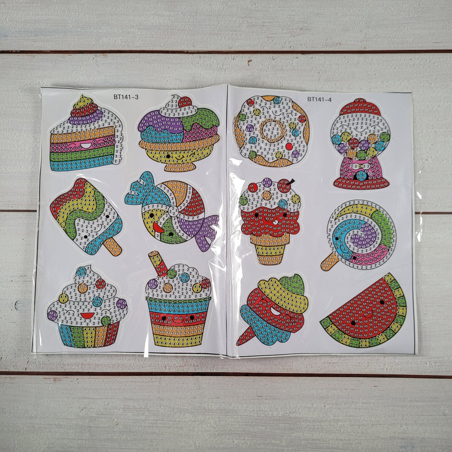 Diamond Painting Sticker - Sweets, Party & Kult Mix - 37 Sticker