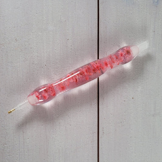 Diamand Painting Stift - Rosa Glitzer Blumen
