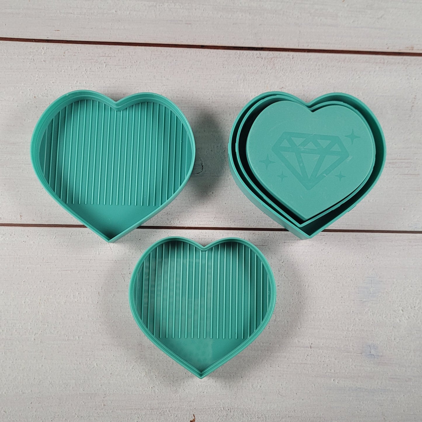 Herzschiffchen 6 in 1 - türkis