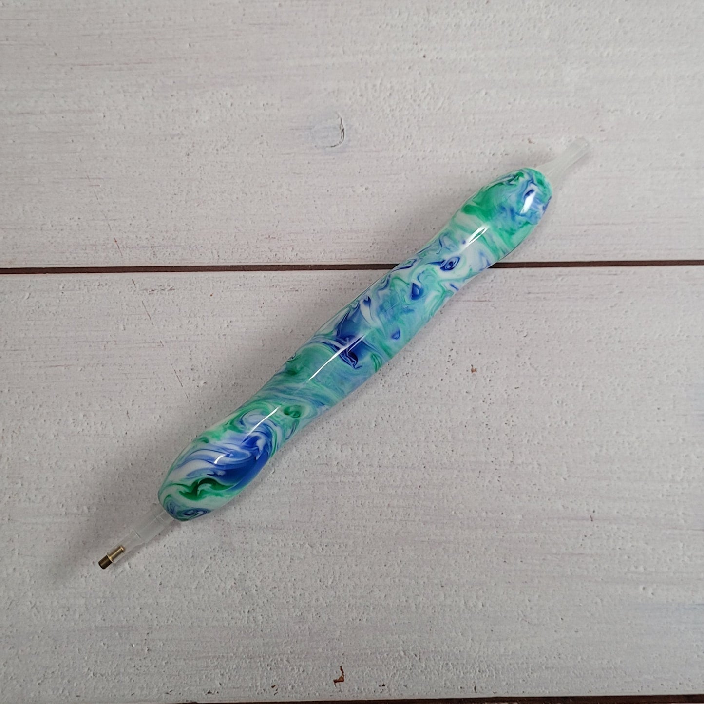 Diamand Painting Stift - Wirbel in blau/gün/weiß