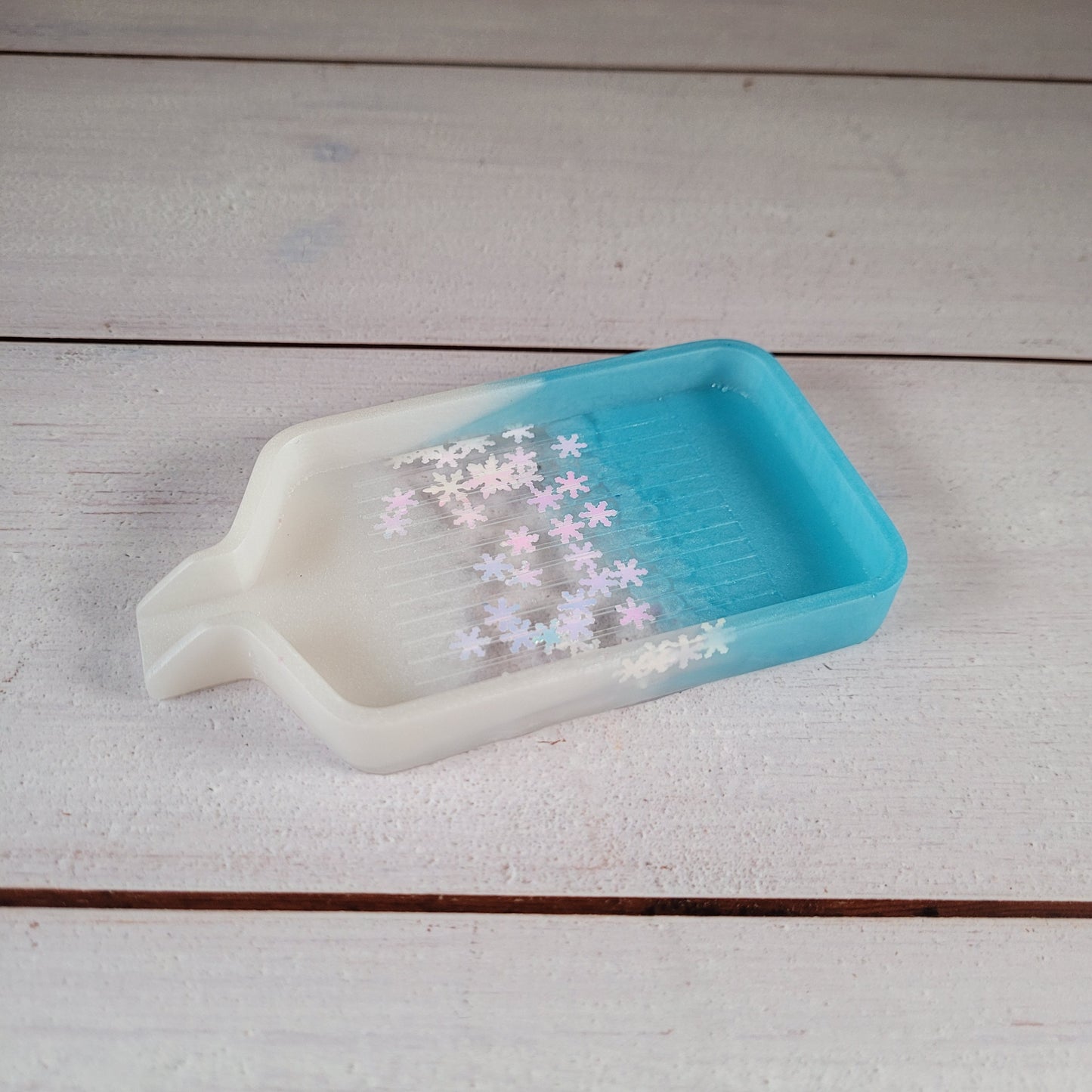 Epoxidharz Schiffchen - Schneeflocke - Größe M