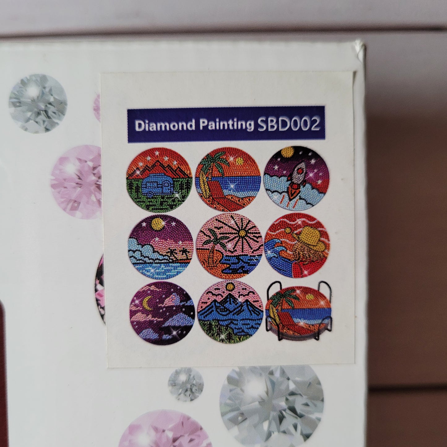 Diamond Painting Untersetzer - Holiday - 8 Stück