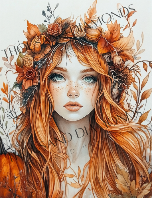 Diamond Painting Bild - Autumgirl von Sakura Cherry Ai - 46x60 cm - 80 Farben