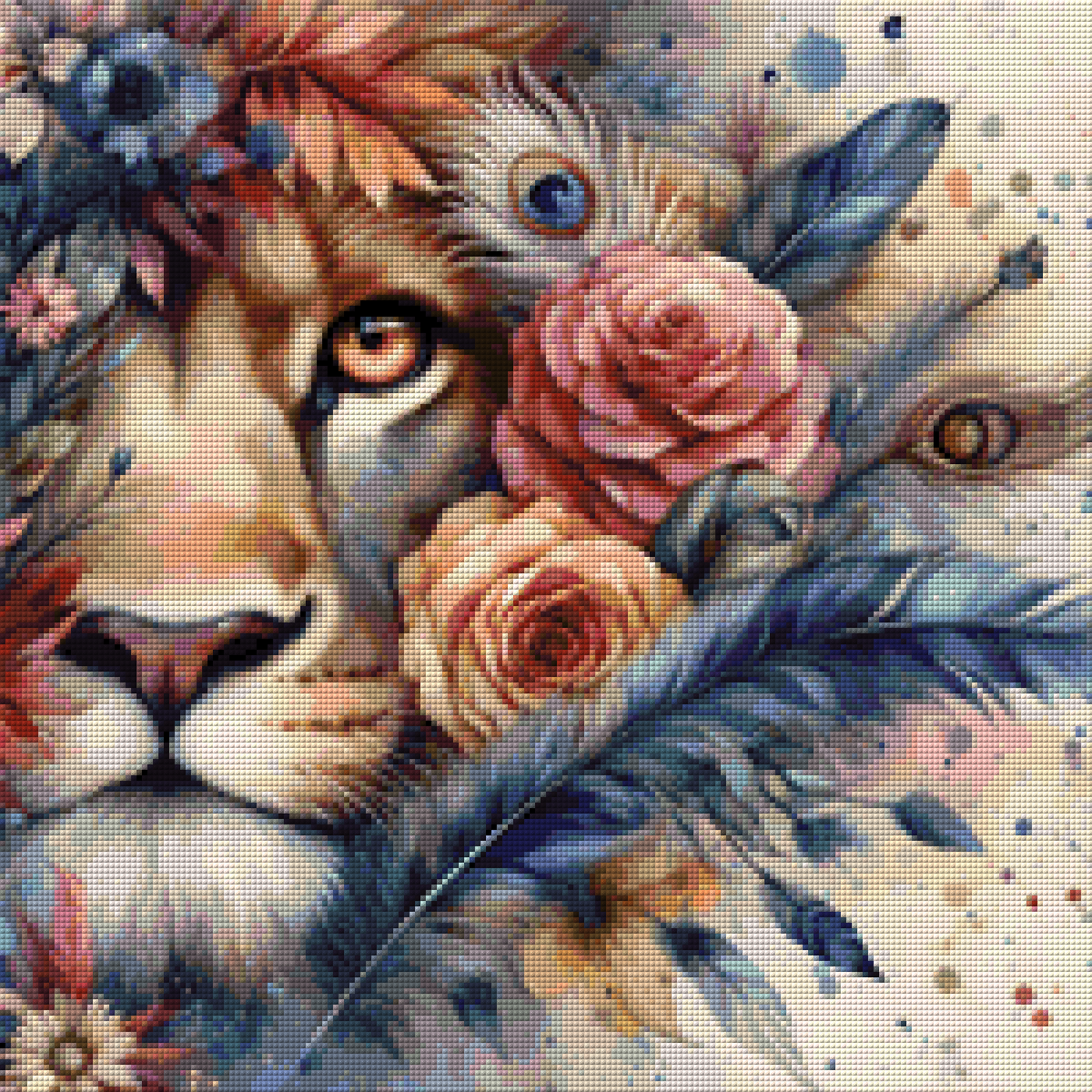 Diamond Painting Bild - Beautiful King von AileensCreativeArtDesign - 50x50 cm - 72 Farben