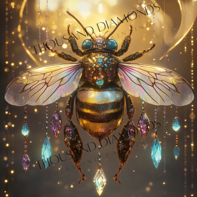 Diamond Painting Bild - Bienenkönigin von Traumpixxel - ab 50x50 cm 63 Farben