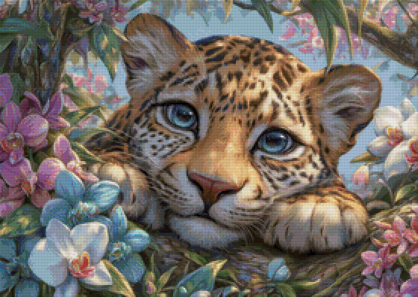 Diamond Painting Bild - Blick aus dem Blätterdach von Salzkatze - ab 65x46 cm - 120 Farben