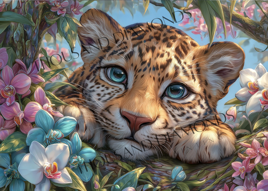 Diamond Painting Bild - Blick aus dem Blätterdach von Salzkatze - ab 65x46 cm - 120 Farben