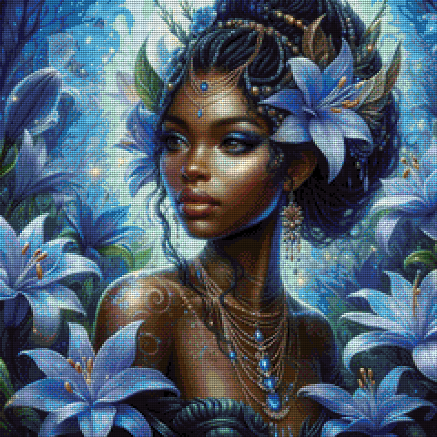 Diamond Painting Bild - Ophelia von AileensCreativeArtDesign - 60x60cm 72 Farben/70x70 cm 82 Farben