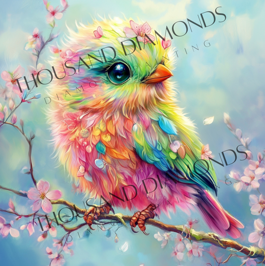 Diamond Painting Bild - Piepmatz von Traumpixxel - 50x50 cm - 102 Farben