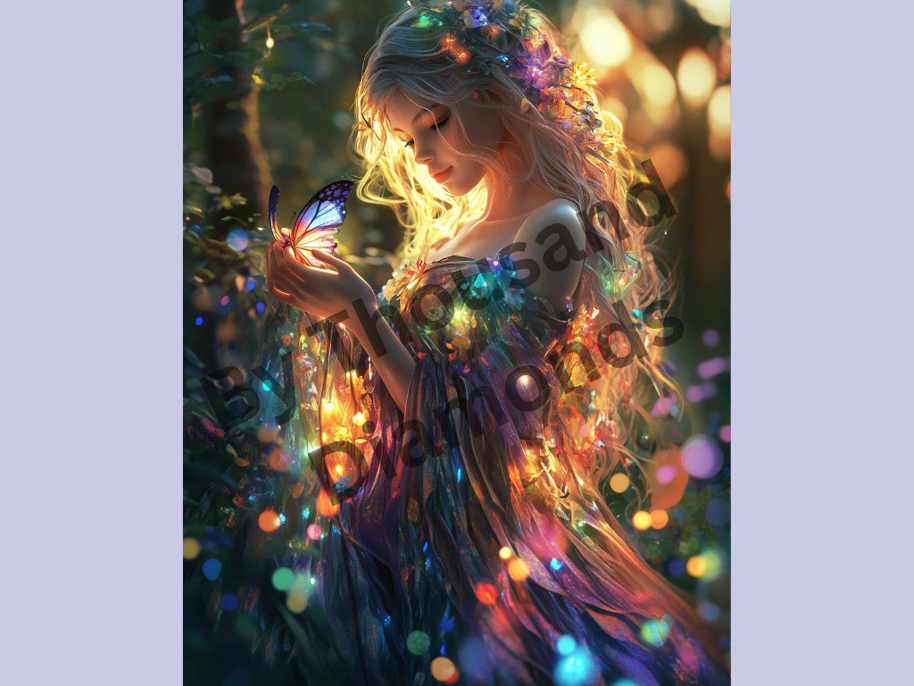 Diamond Painting Bild 75x60cm - Rainbow Fairy