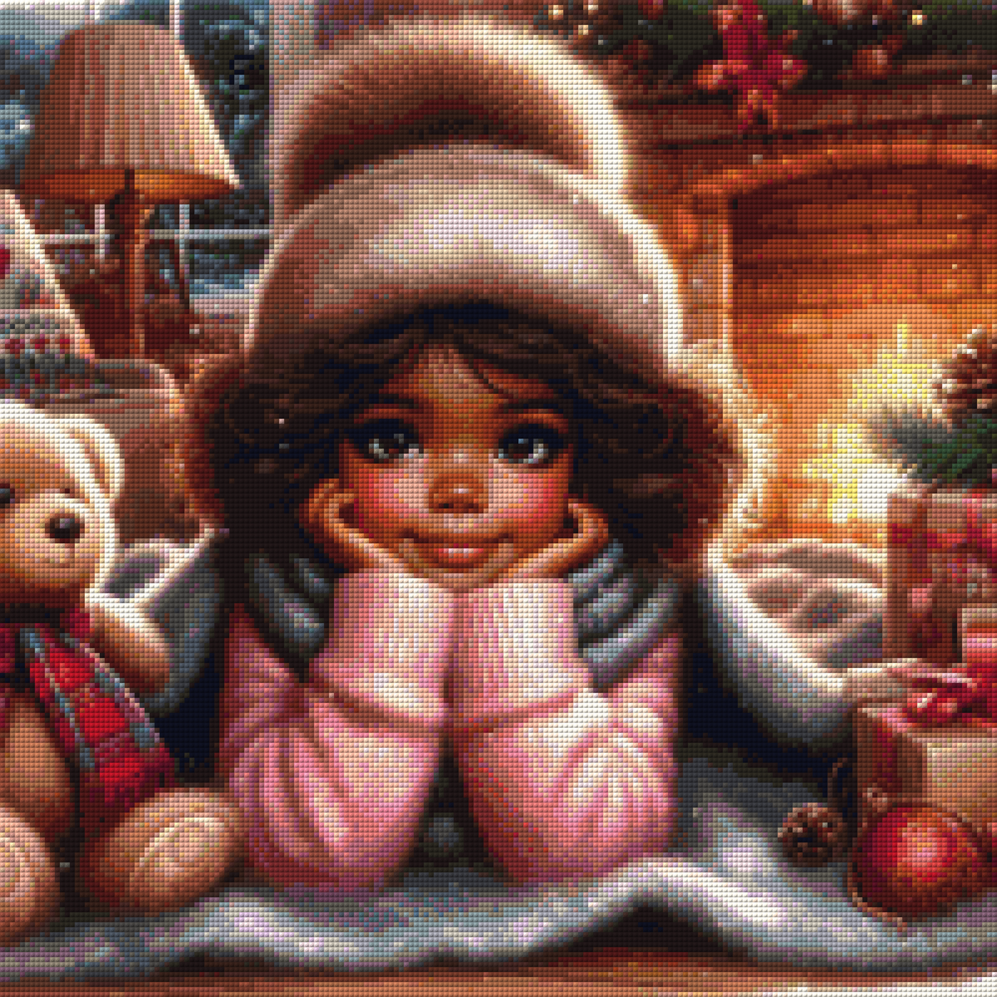 Diamond Painting Bild - Cozy Christmas von AileensCreativeArtDesign - 50x50 cm - 84 Farben
