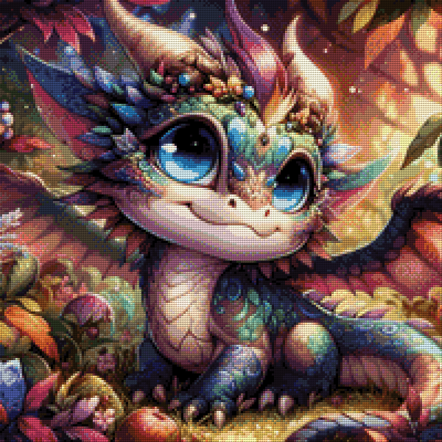 Diamond Painting Bild - Draco von AileensCreativeArtDesign - 50x50cm 86 Farben/60x60 cm - 75 Farben