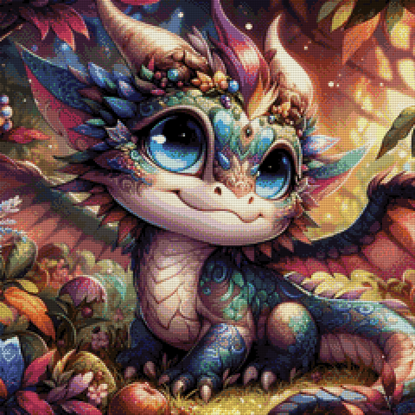 Diamond Painting Bild - Draco von AileensCreativeArtDesign - 50x50cm 86 Farben/60x60 cm - 75 Farben