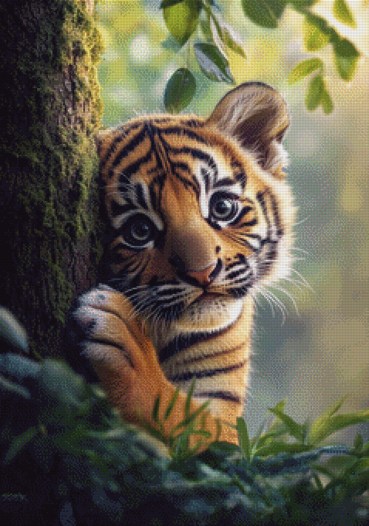 Diamond Painting Bild - Cute Tiger von Salzkatze - 60x85 cm - 150 Farben