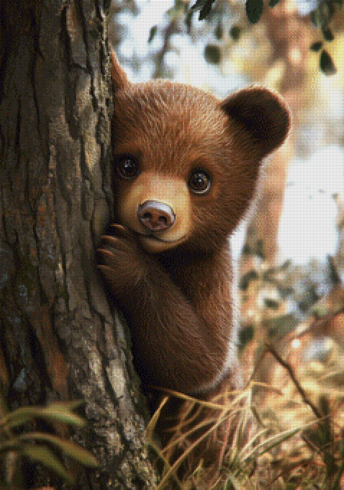 Diamond Painting Bild - Cute Bear von Salzkatze - 60x85 cm - 160 Farben