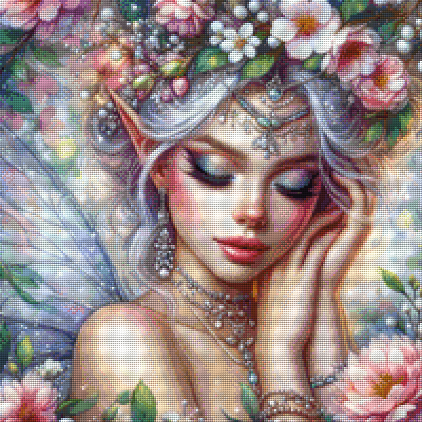 Diamond Painting Bild - Dahlia von AileensCreativeArtDesign - 50x50cm 99Farben/60x60 cm - 90 Farben
