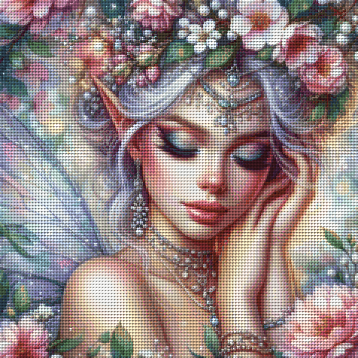 Diamond Painting Bild - Dahlia von AileensCreativeArtDesign - 50x50cm 99Farben/60x60 cm - 90 Farben