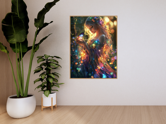Diamond Painting Bild 75x60cm - Rainbow Fairy