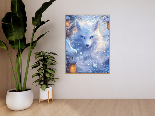 Diamond Painting Bild 62,5x50 cm - Snow Kitsune