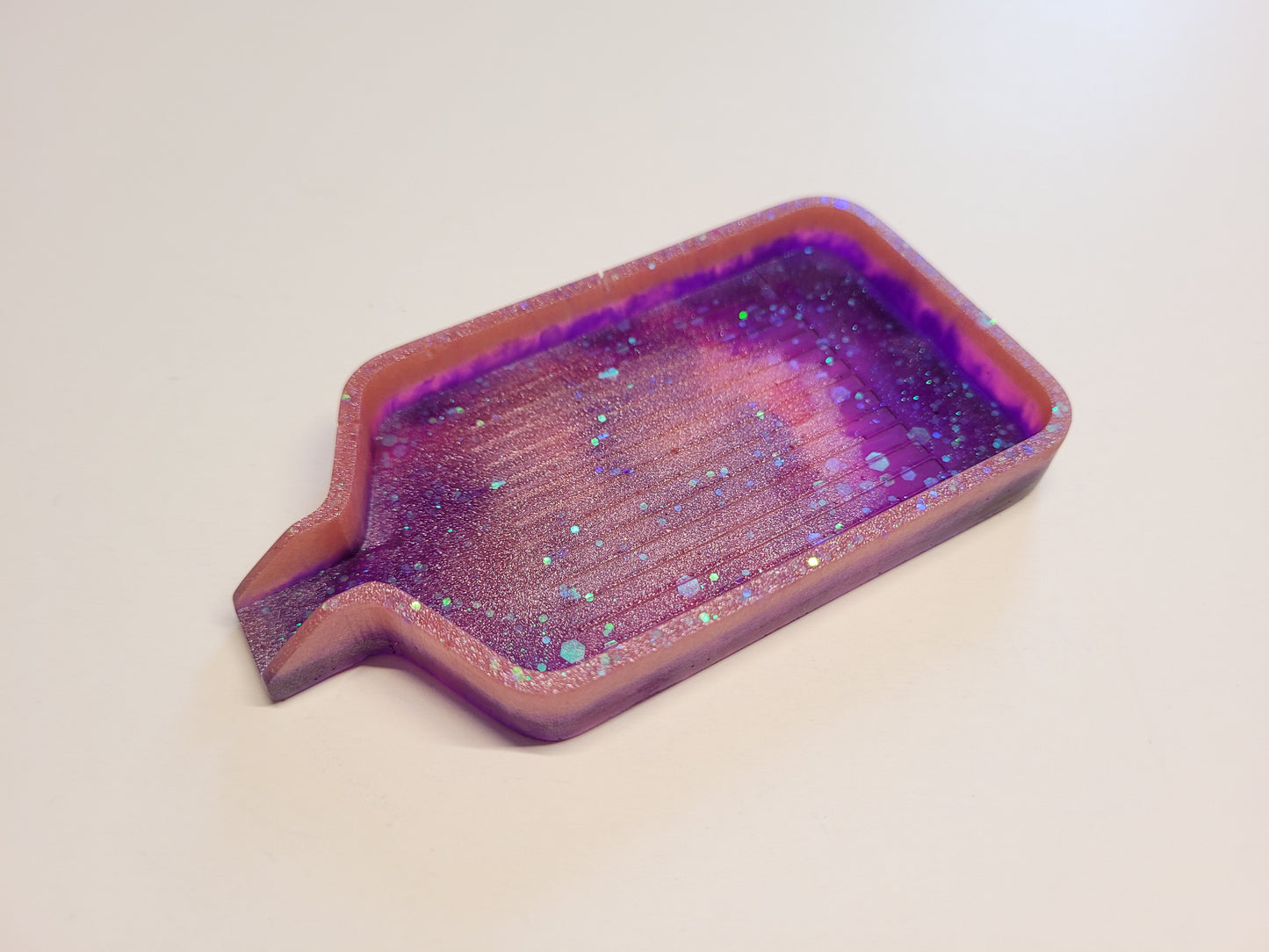 Epoxidharz Schiffchen - Lila/Rosa - Größe M