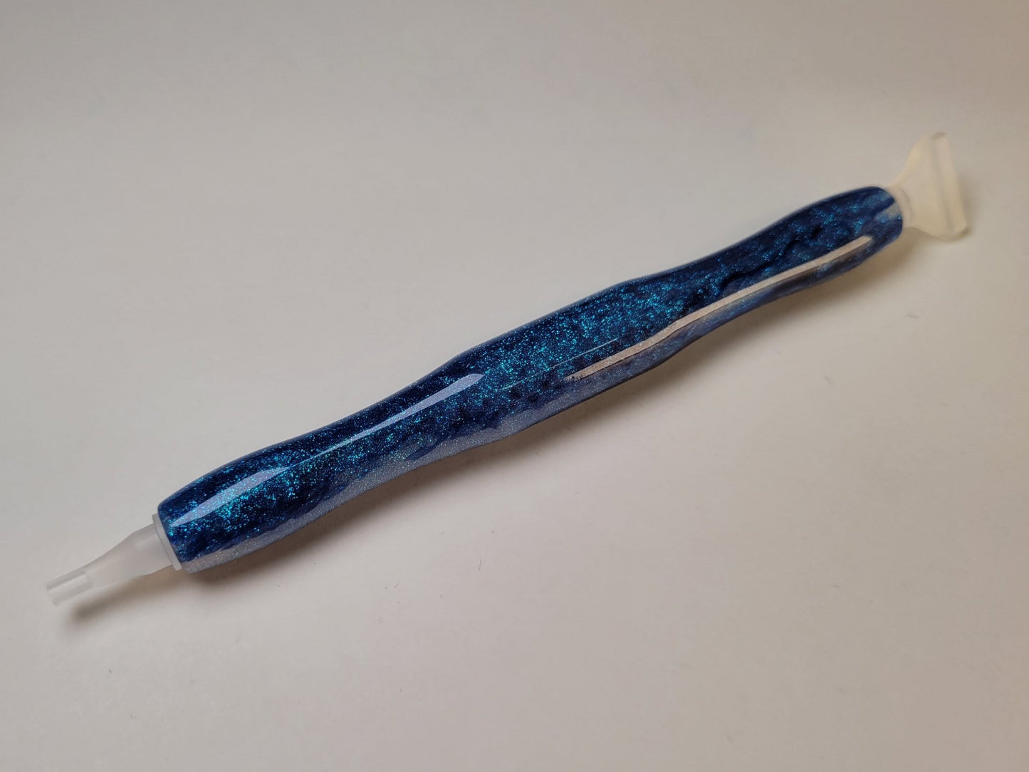 Diamond Painting Stift - Schillerndes Blau - mit Drehaufsätzen