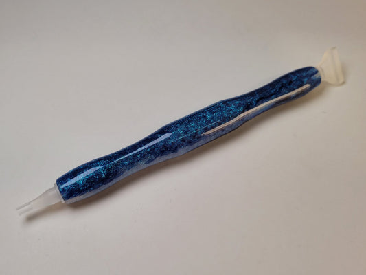 Diamond Painting Stift - Schillerndes Blau - mit Drehaufsätzen