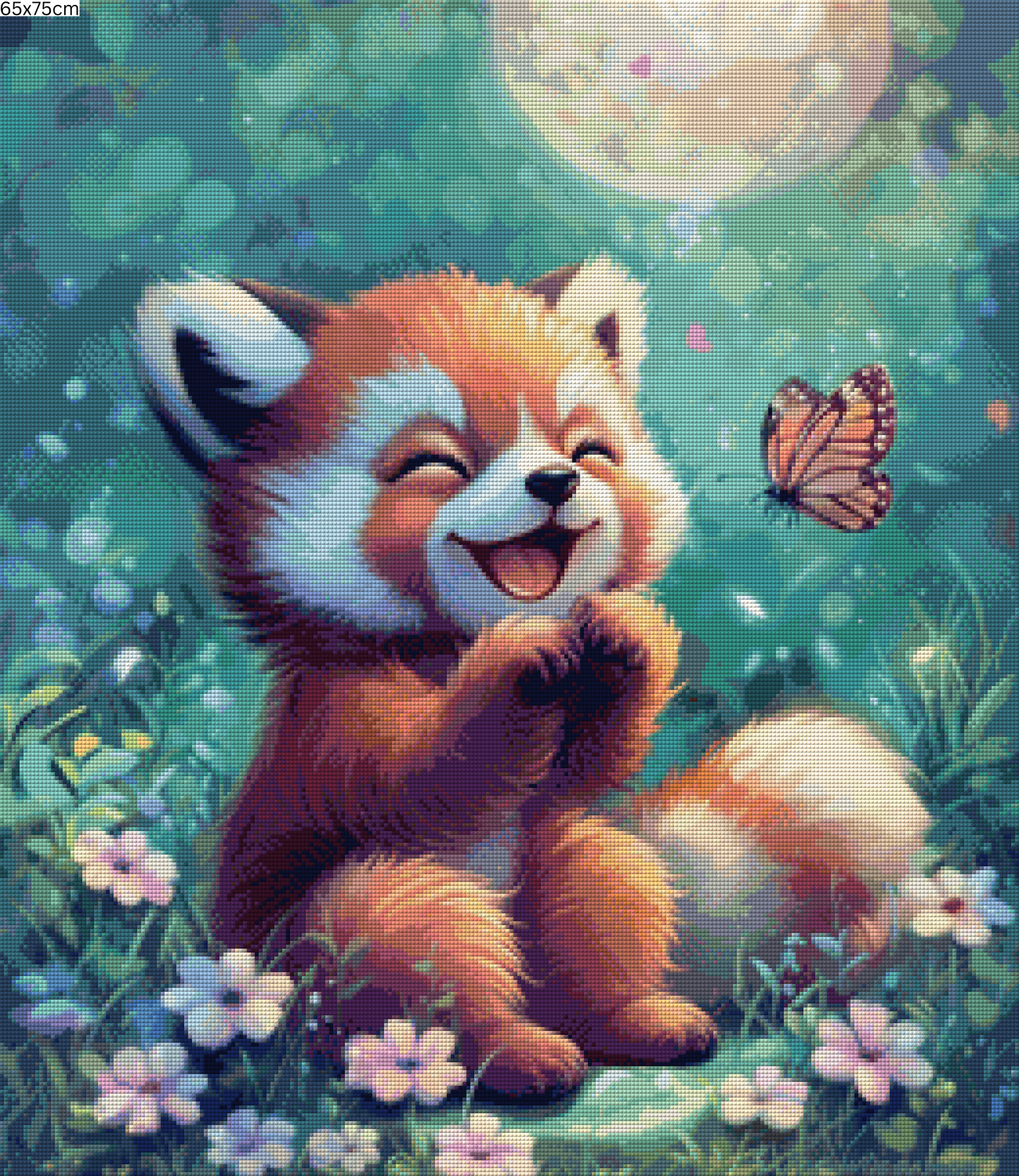 Diamond Painting Bild - Roter Panda Mia von Traumpixxel - ab 56x65 cm 91 Farben