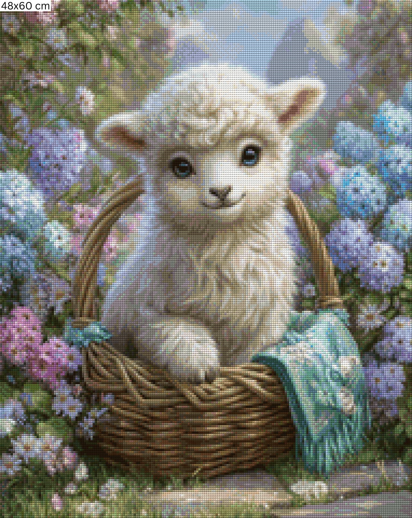 Diamond Painting Bild - Ein Körbchen voll Geborgenheit von Salzkatze - ab 48x60 cm - 106 Farben