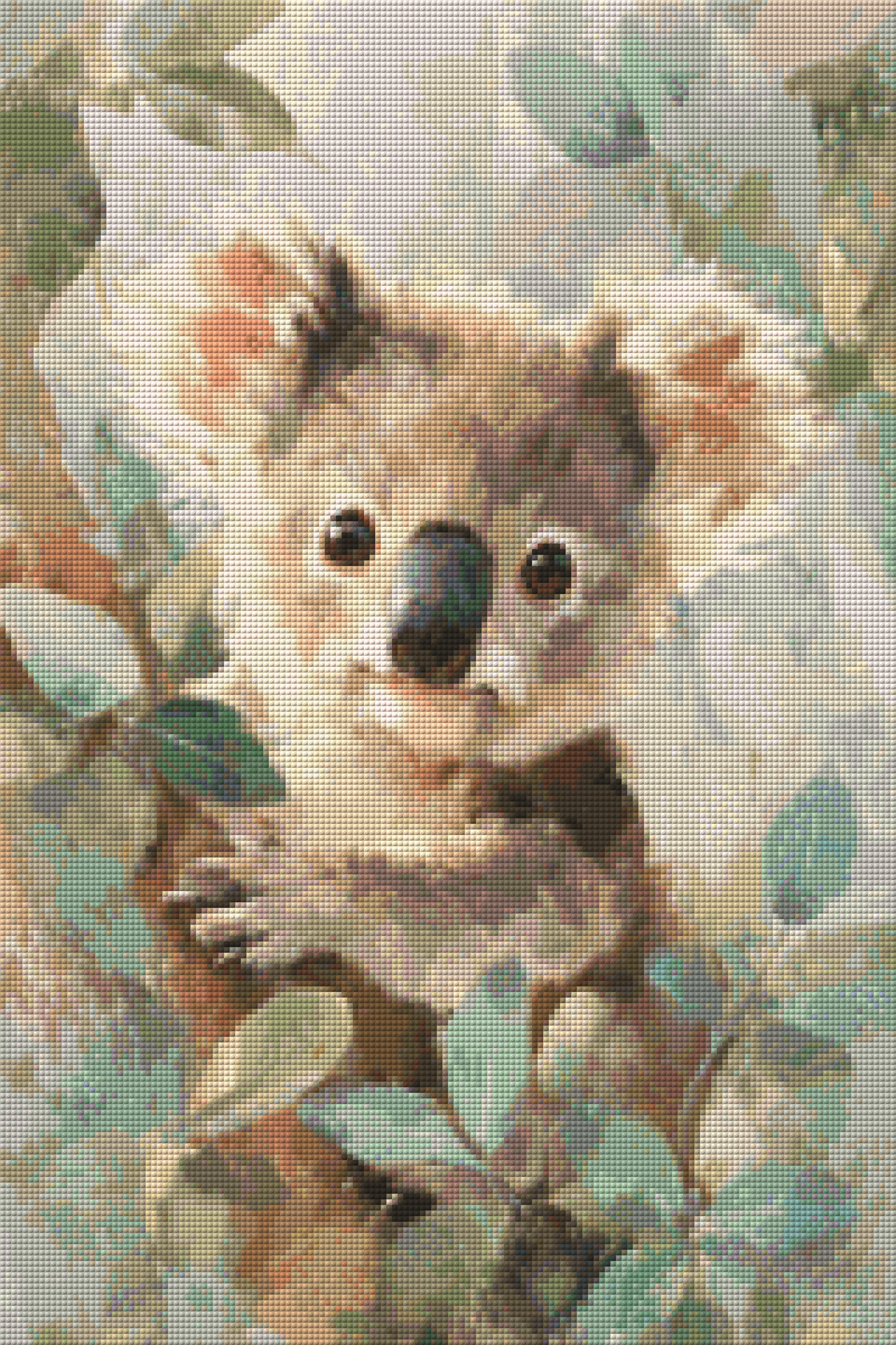 Diamond Painting Bild - Ein Moment im Blättermeer von Salzkatze - ab 40x60 cm - 65 Farben