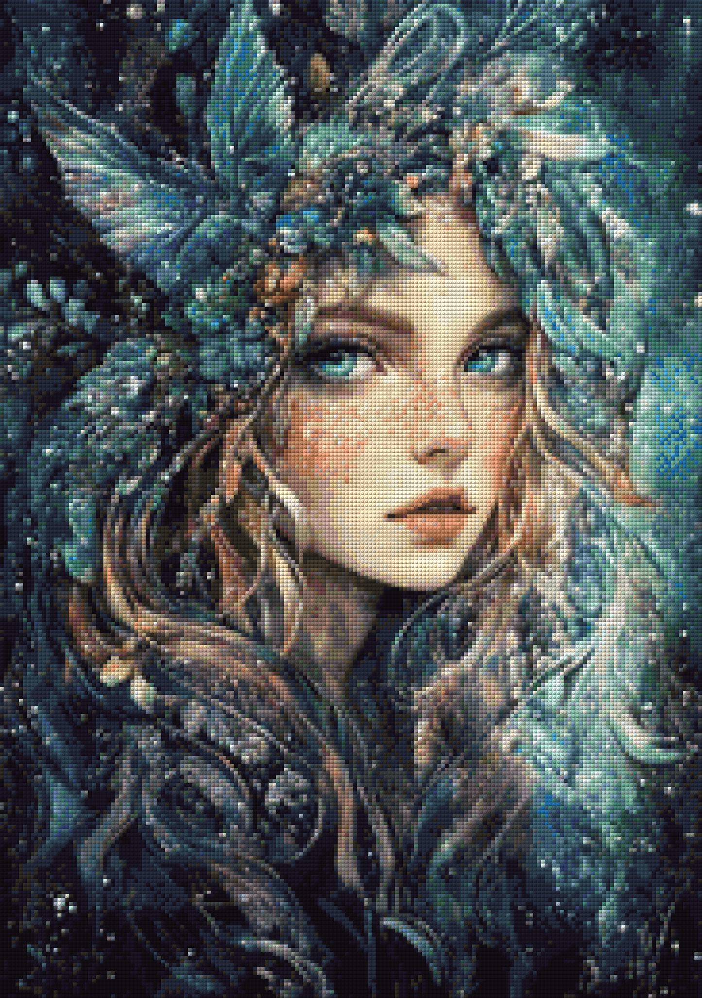 Diamond Painting Bild - Waldprinzessin von Sakura Cherry Ai - 46x65 cm - 73 Farben