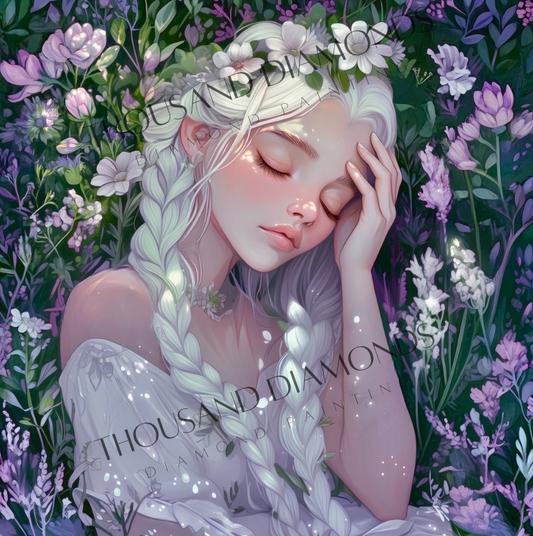 Diamond Painting Bild - Flowerbed von Traumpixxel - ab 50x50 cm 83 Farben