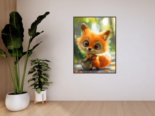 Diamond Painting Bild 60x50cm - Leaving Home - Fuchs