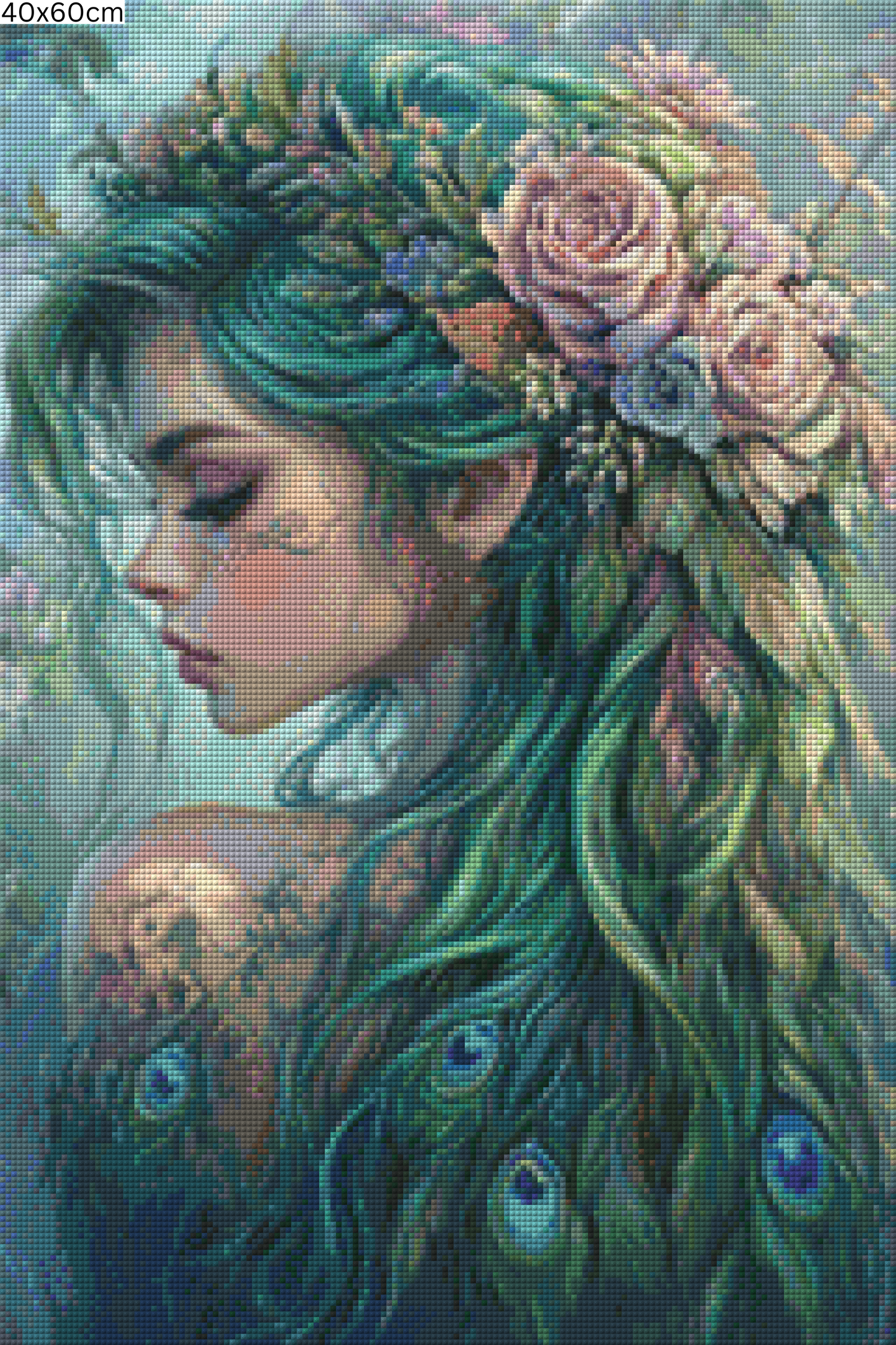 Diamond Painting Bild - Gefieder der Göttin von Salzkatze - ab 40x60 cm - 80 Farben