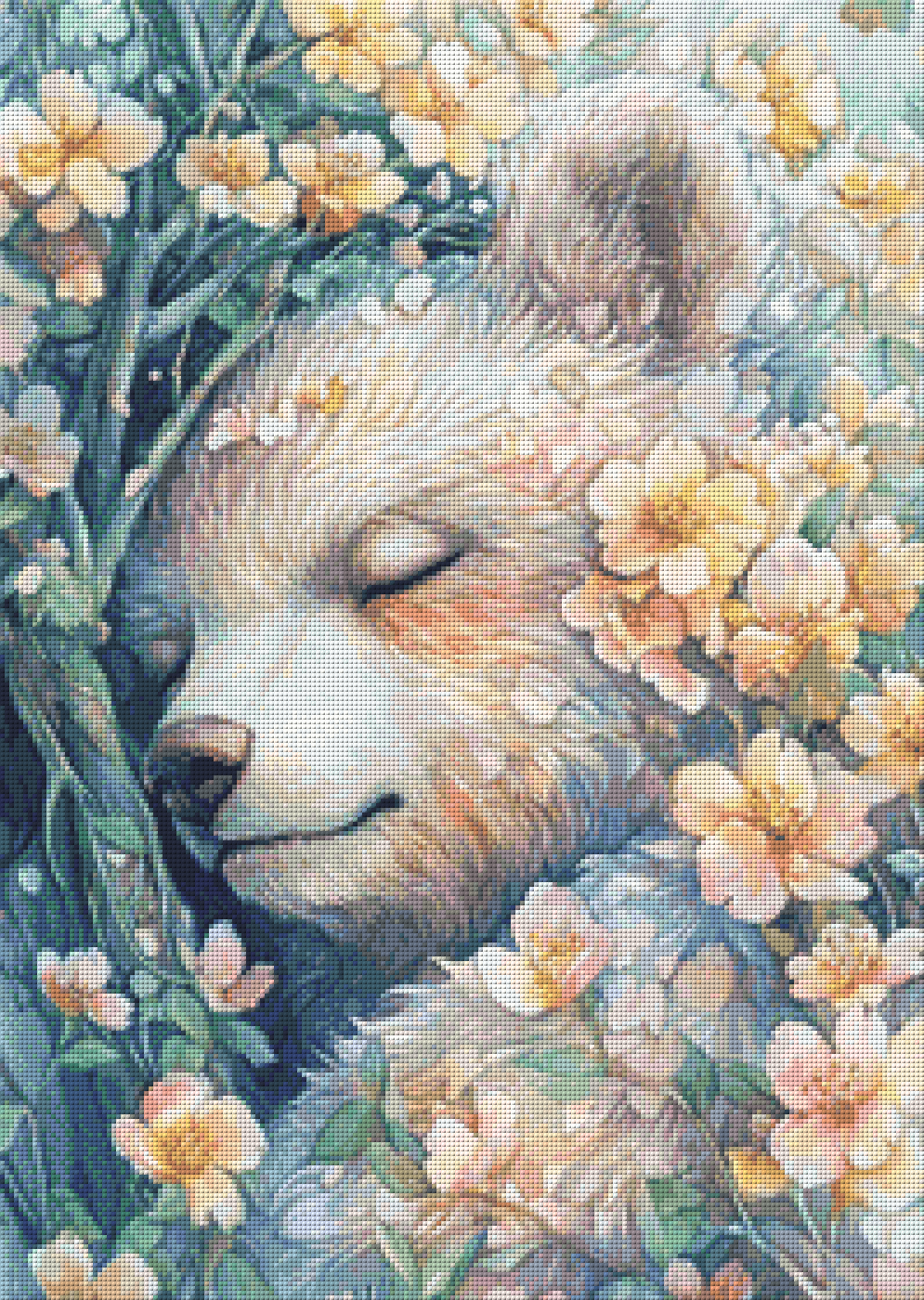 Diamond Painting Bild - Geflüster der Blumen von Sakura Cherry Ai - 50x70 cm - 77 Farben