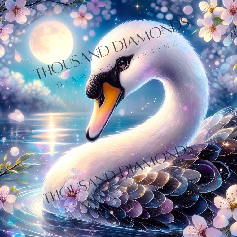 Diamond Painting Bild - Glimmergaze Lake von MoozyJo.ai - ab 50x50 cm - 53 Farben