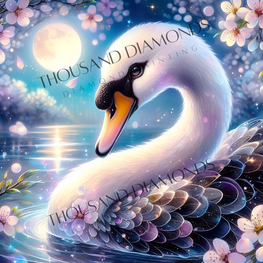 Diamond Painting Bild - Glimmergaze Lake von MoozyJo.ai - ab 50x50 cm - 53 Farben