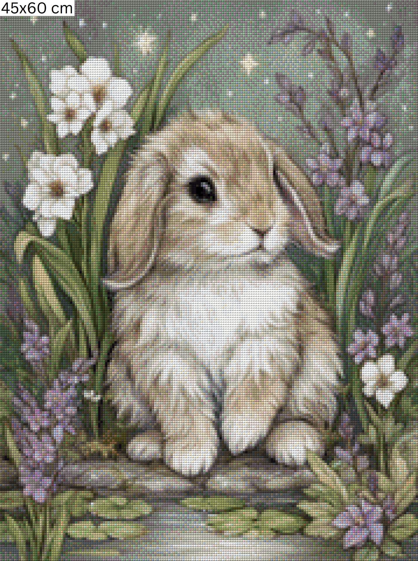 Diamond Painting Bild - Hasenherz im Dämmerlicht von Salzkatze - ab 45x60 cm - 65 Farben