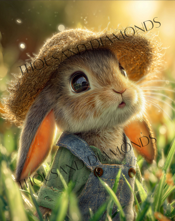 Diamond Painting Bild - Gartenhase von Funkelreich - ab 56x70 cm - 99 Farben