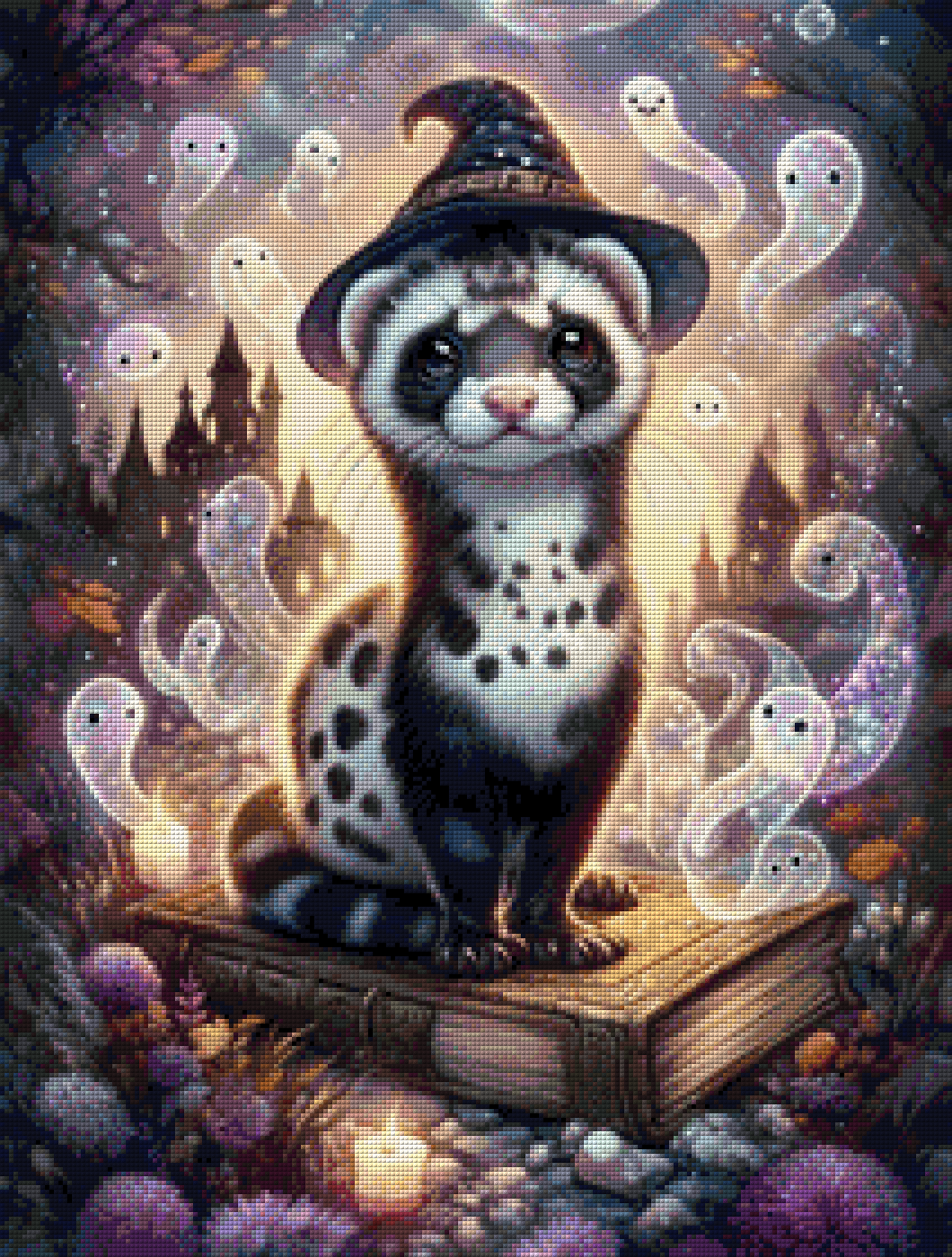 Diamond Painting Bild - Hocus Ferretus von MoozyJo.ai - ab 45x60 cm - 76 Farben