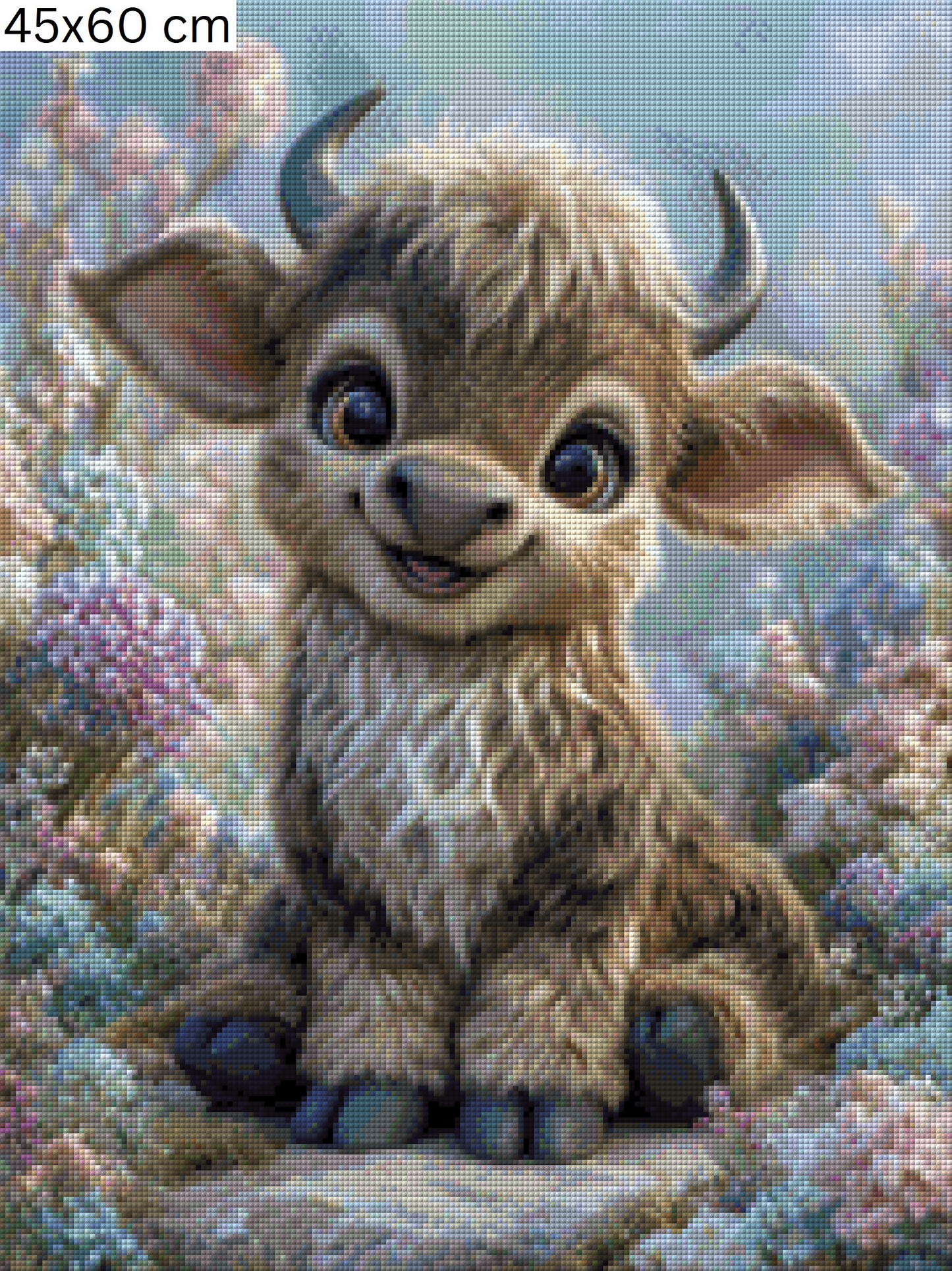 Diamond Painting Bild - Kleines Gnu, großer Charme von Salzkatze - ab 45x60 cm - 76 Farben