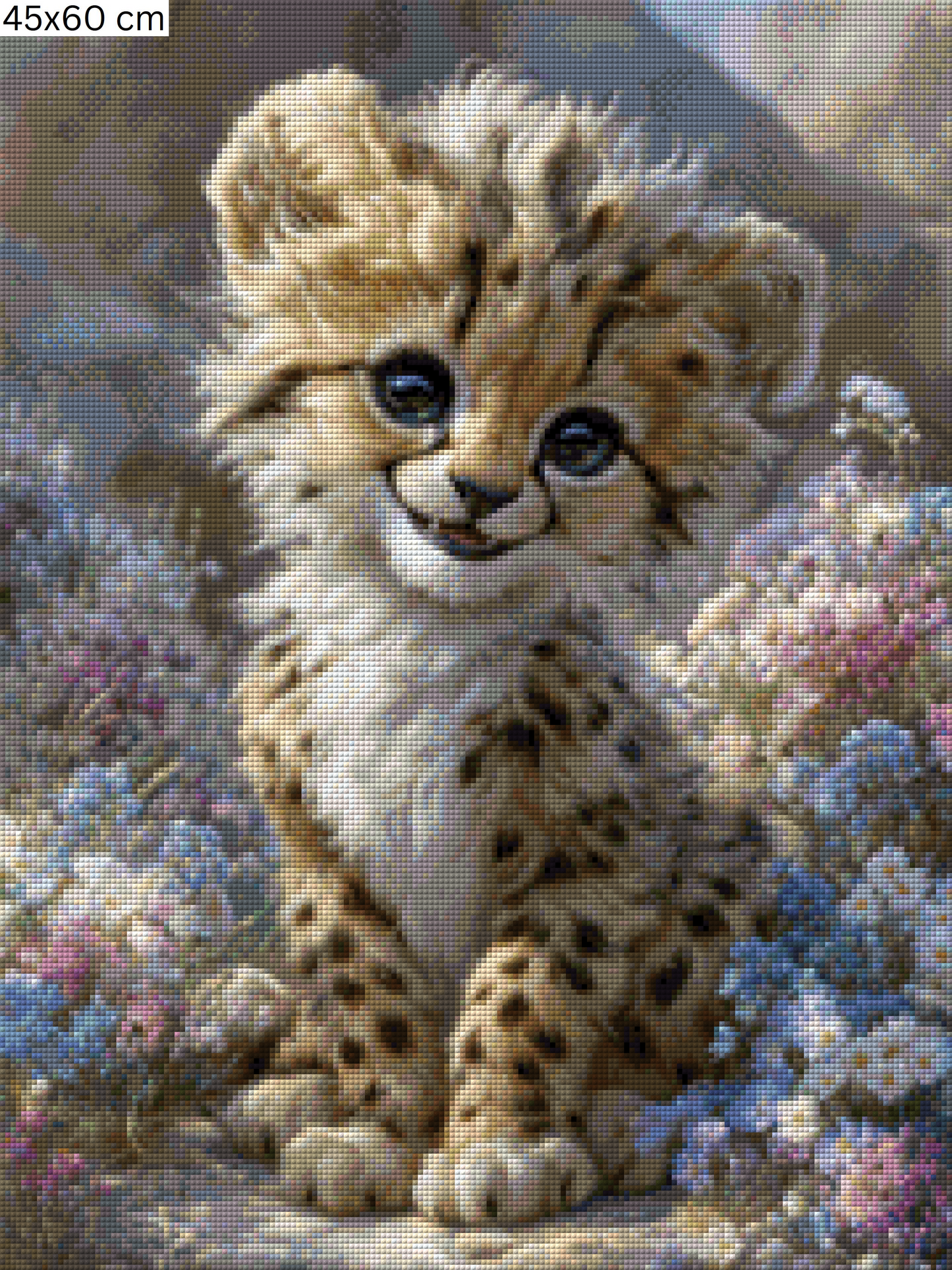 Diamond Painting Bild - Wirbelwind im Blumenfeld von Salzkatze - ab 45x60 cm - 79 Farben