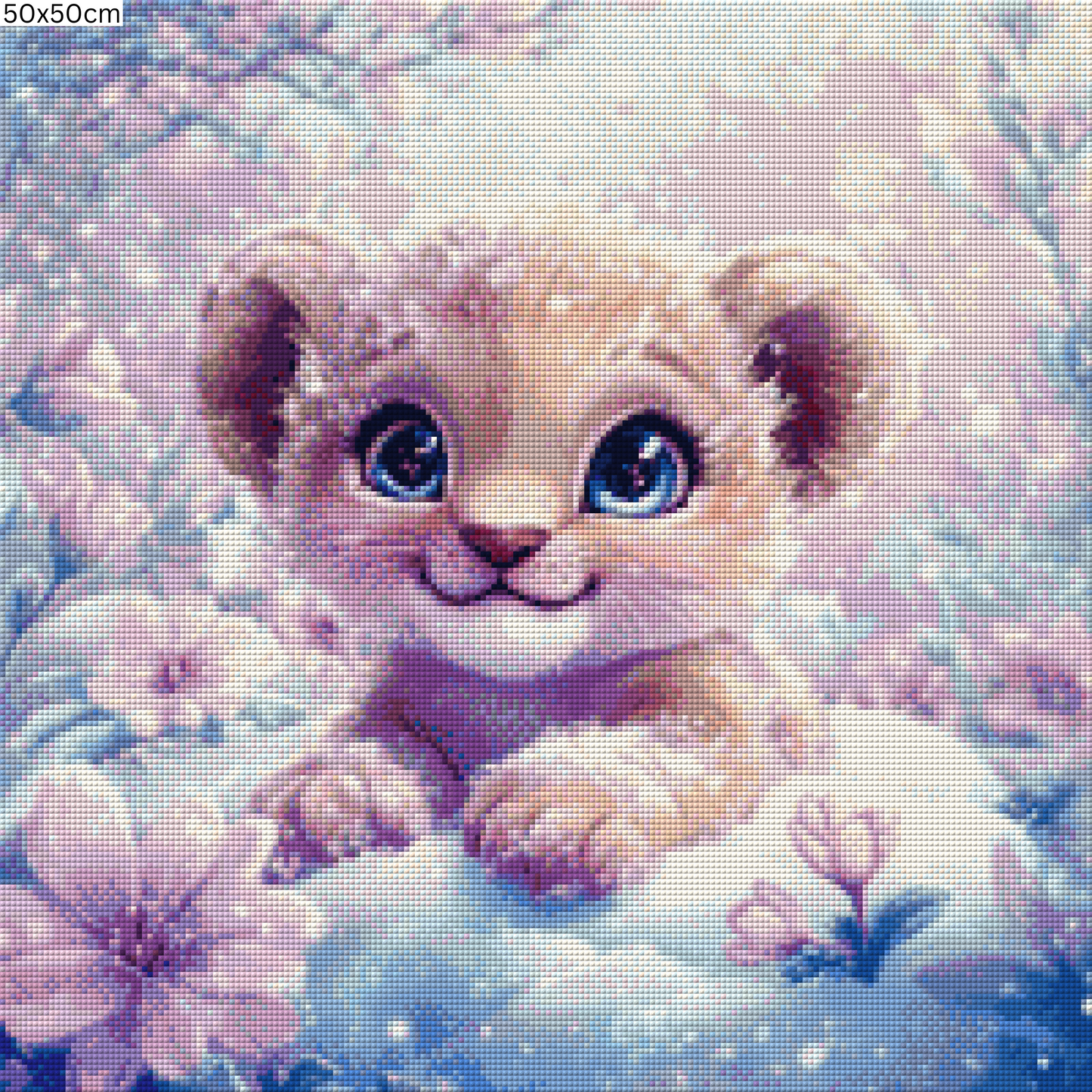 Diamond Painting Bild - Leo Schneeherz von Traumpixxel - ab 50x50 cm 55 Farben