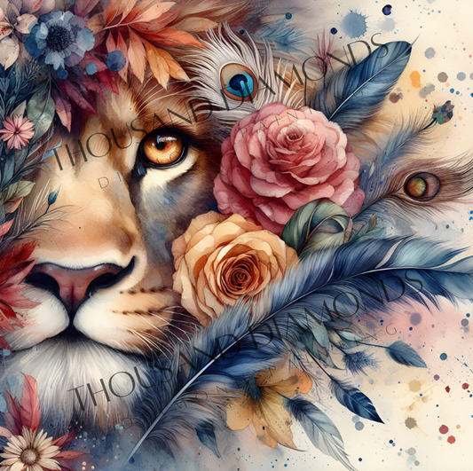 Diamond Painting Bild - Beautiful King von AileensCreativeArtDesign - 50x50 cm - 72 Farben
