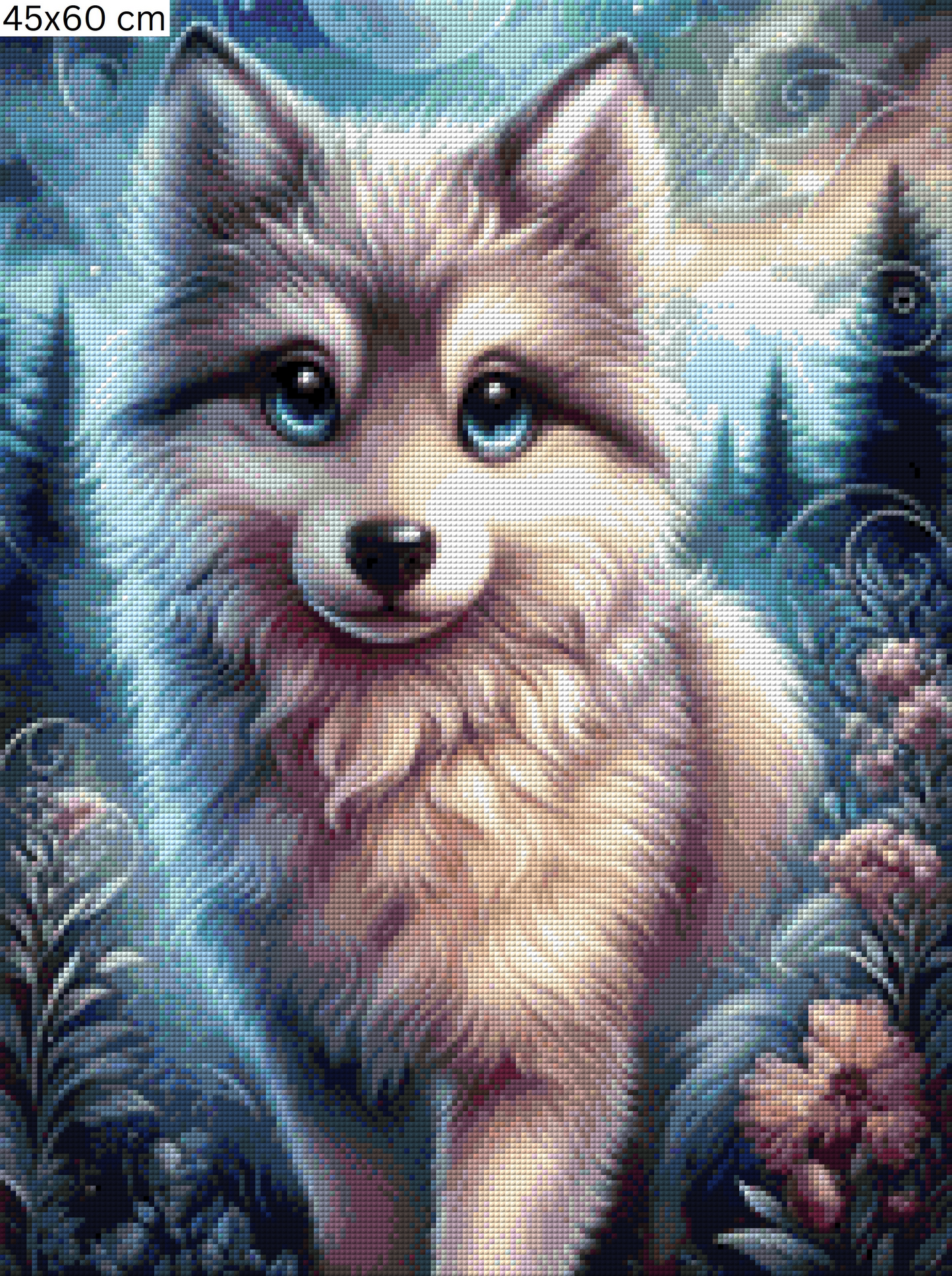 Diamond Painting Bild - Midnight Pines von MoozyJo.ai - ab 45x60 cm - 63 Farben