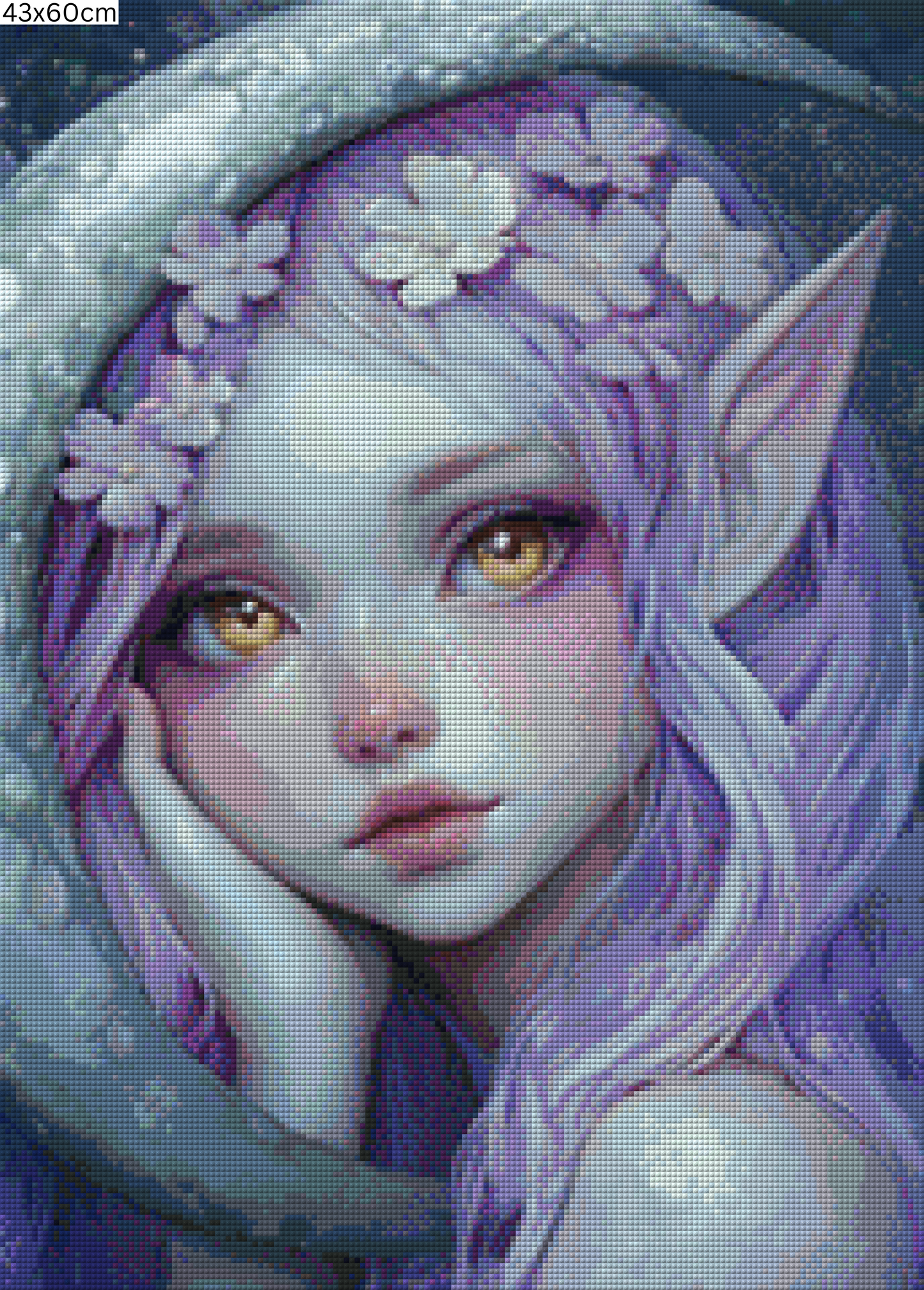 Diamond Painting Bild - Mondelfe Luna von Traumpixxel - ab 43x60 cm 66 Farben