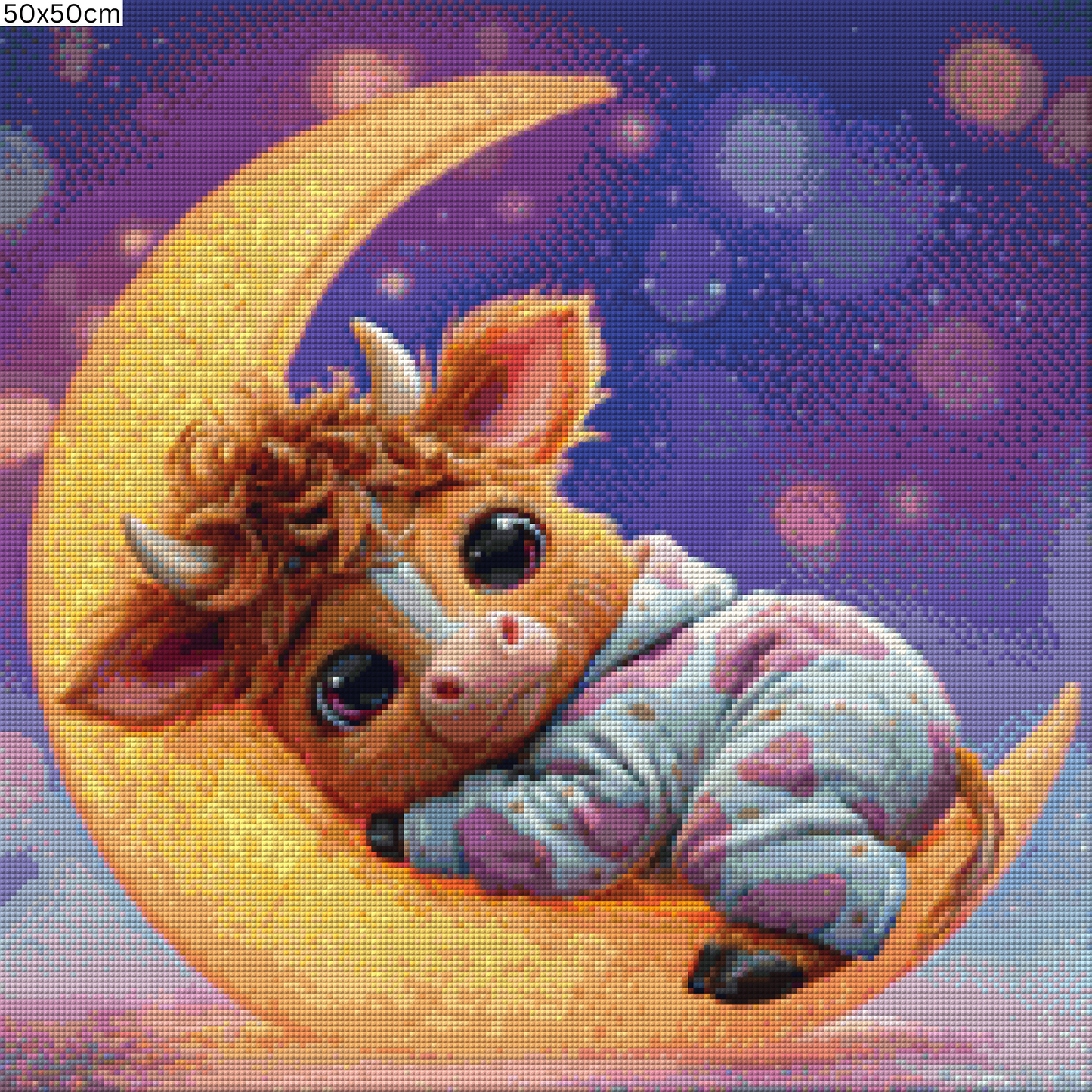 Diamond Painting Bild - Mondkälbchen von Funkelreich - ab 50x50 cm - 92 Farben