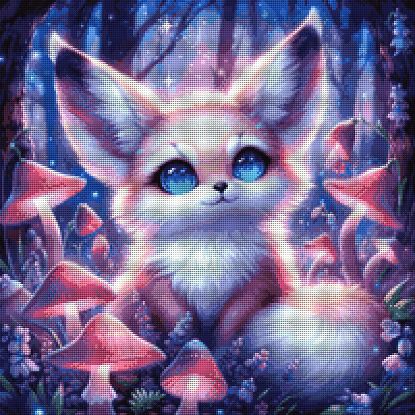 Diamond Painting Bild - Mystical Fennek von AileensCreativeArtDesign - 50x50 cm - 67 Farben